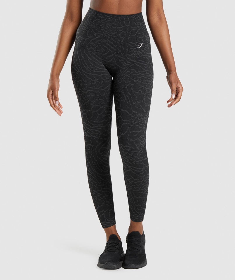 Adapt Animal Leggings Sin Costura Gymshark Híbrido-negro
