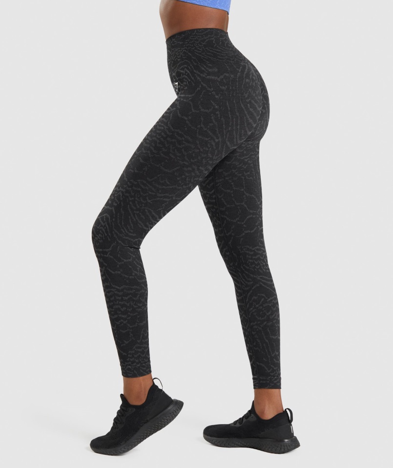 Adapt Animal Leggings Sin Costura Gymshark Híbrido-negro