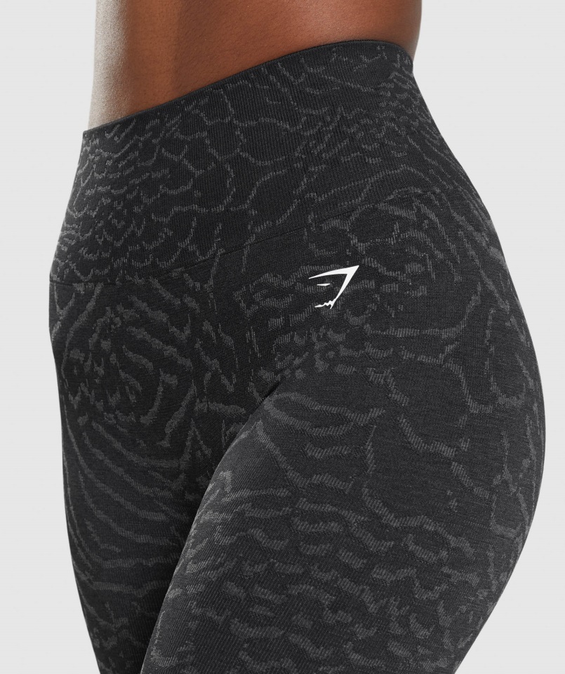 Adapt Animal Leggings Sin Costura Gymshark Híbrido-negro
