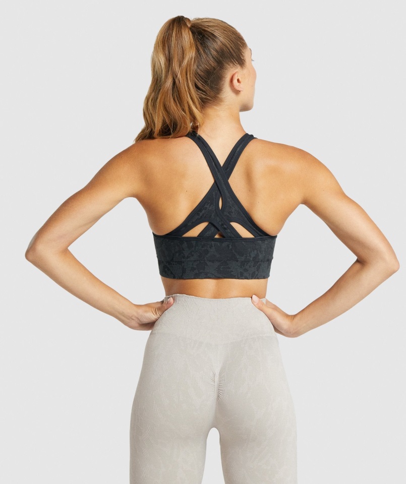 Sujetador Deportivo Adapt Animal Sin Costuras Mariposa-negro Gymshark