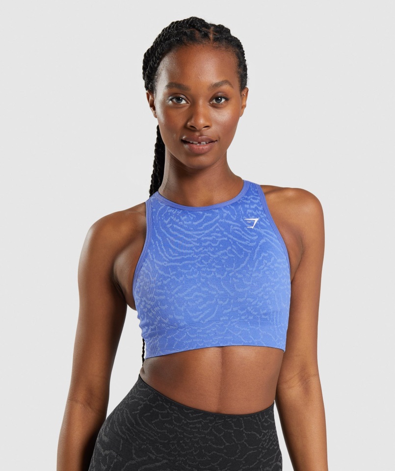 Sujetador Deportivo Sin Costuras Adapt Animal Hybrid-Court Blue Gymshark