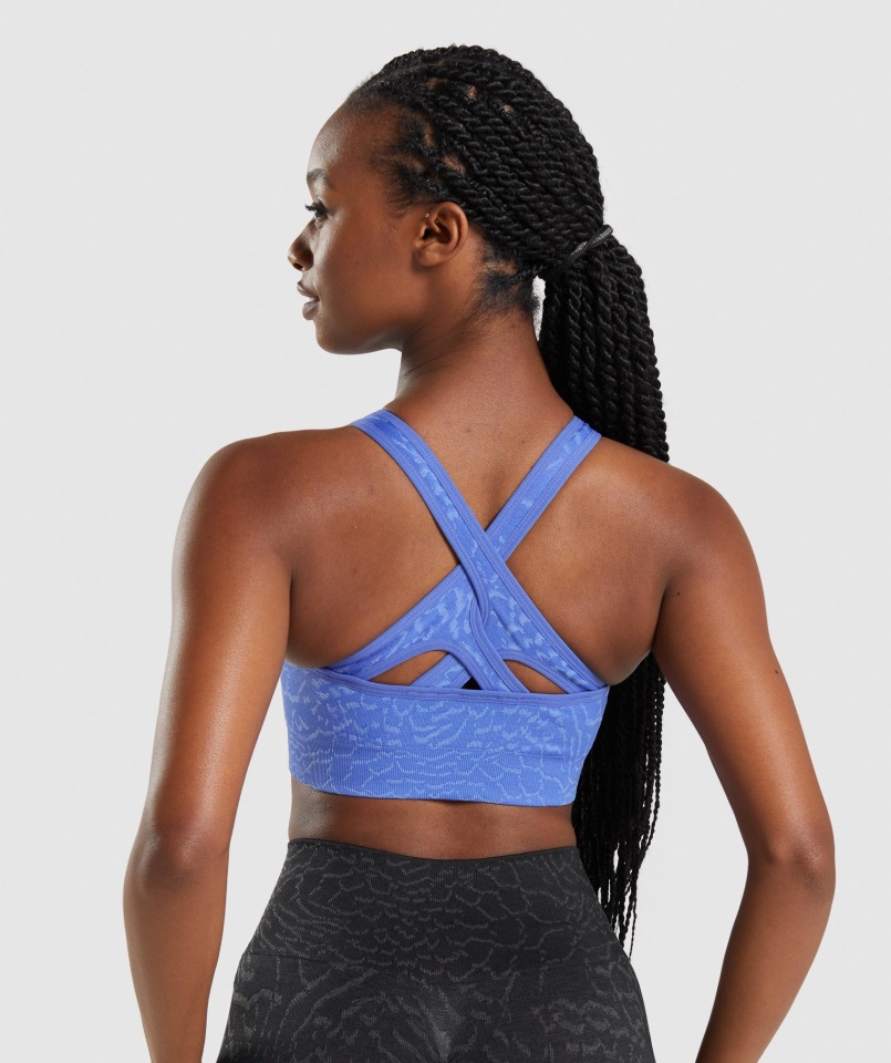 Sujetador Deportivo Sin Costuras Adapt Animal Hybrid-Court Blue Gymshark