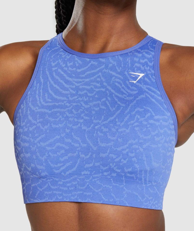 Sujetador Deportivo Sin Costuras Adapt Animal Hybrid-Court Blue Gymshark