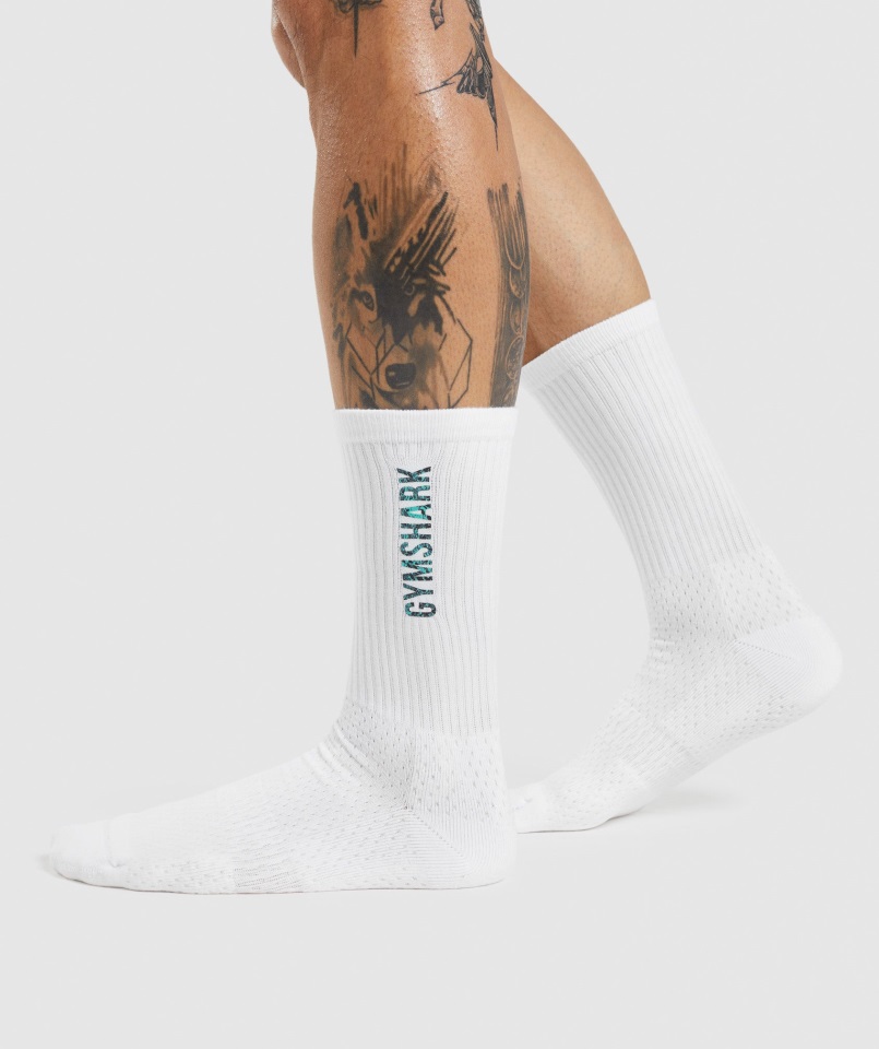 Calcetines Animal Print Blanco Gymshark