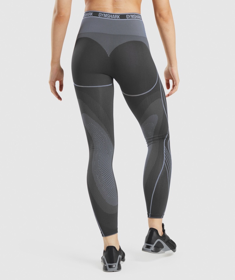 Apex Leggings De Tiro Alto Sin Costuras ónix Gris-azul Lavanda Gymshark