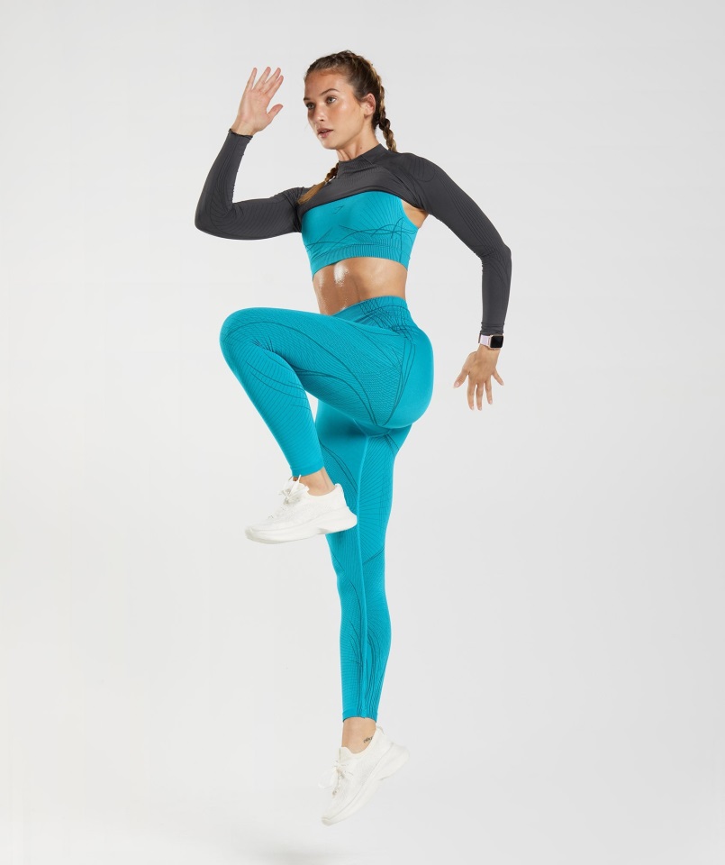 ápice Leggings Sin Costuras Tiburón Azul-atlántico Azul Gymshark