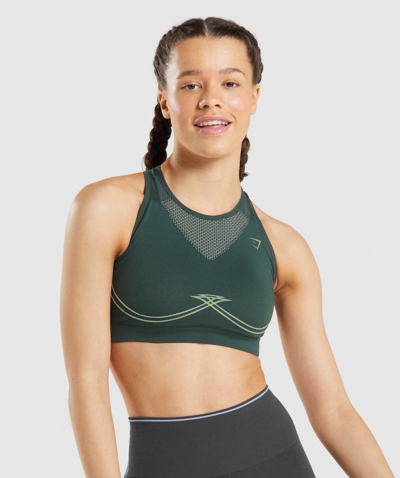 Sujetador Deportivo Sin Costuras Apex Verde Obsidiana-verde Pepino Gymshark