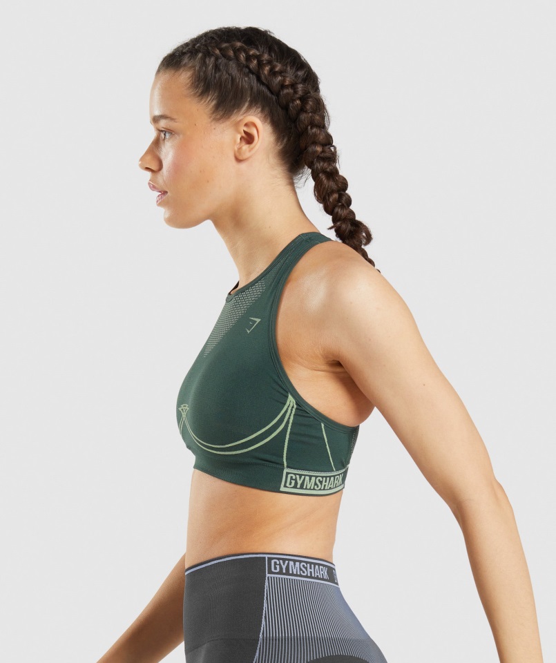Sujetador Deportivo Sin Costuras Apex Verde Obsidiana-verde Pepino Gymshark