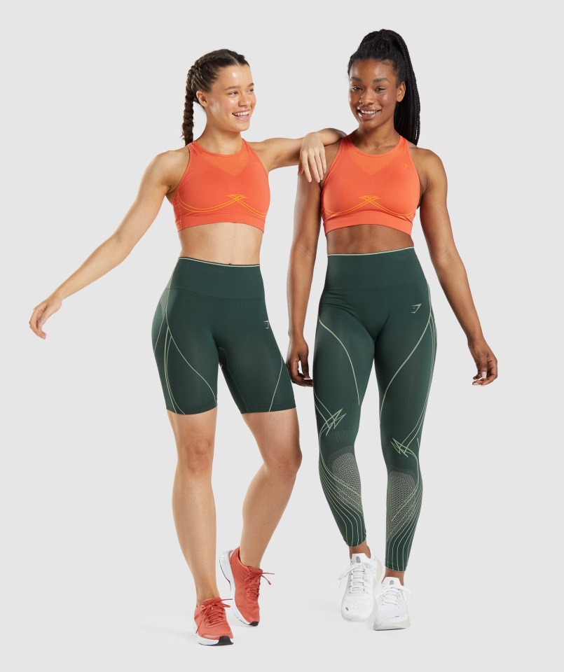 Sujetador Deportivo Sin Costuras Apex Papaya Orange-apricot Orange Gymshark