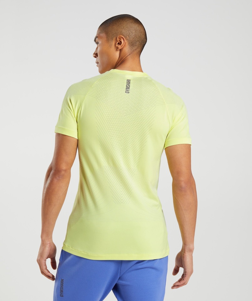 Apex Camiseta Sin Costuras Firefly Verde-blanco Gymshark