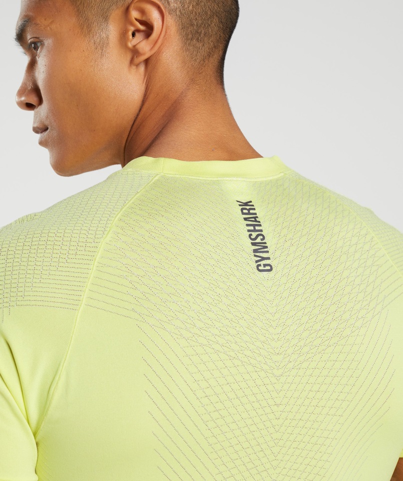 Apex Camiseta Sin Costuras Firefly Verde-blanco Gymshark
