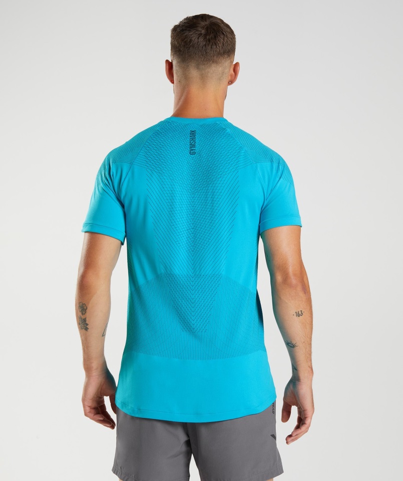 ápice Camiseta Sin Costuras Tiburón Azul-azul Atlántico Gymshark