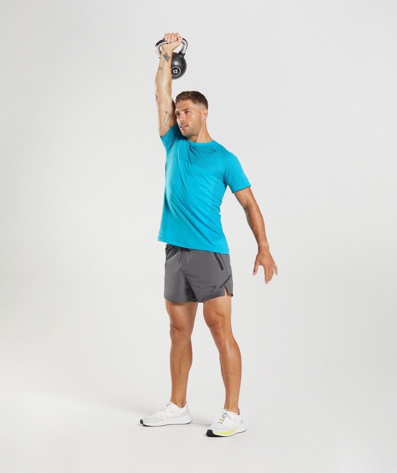 ápice Camiseta Sin Costuras Tiburón Azul-azul Atlántico Gymshark