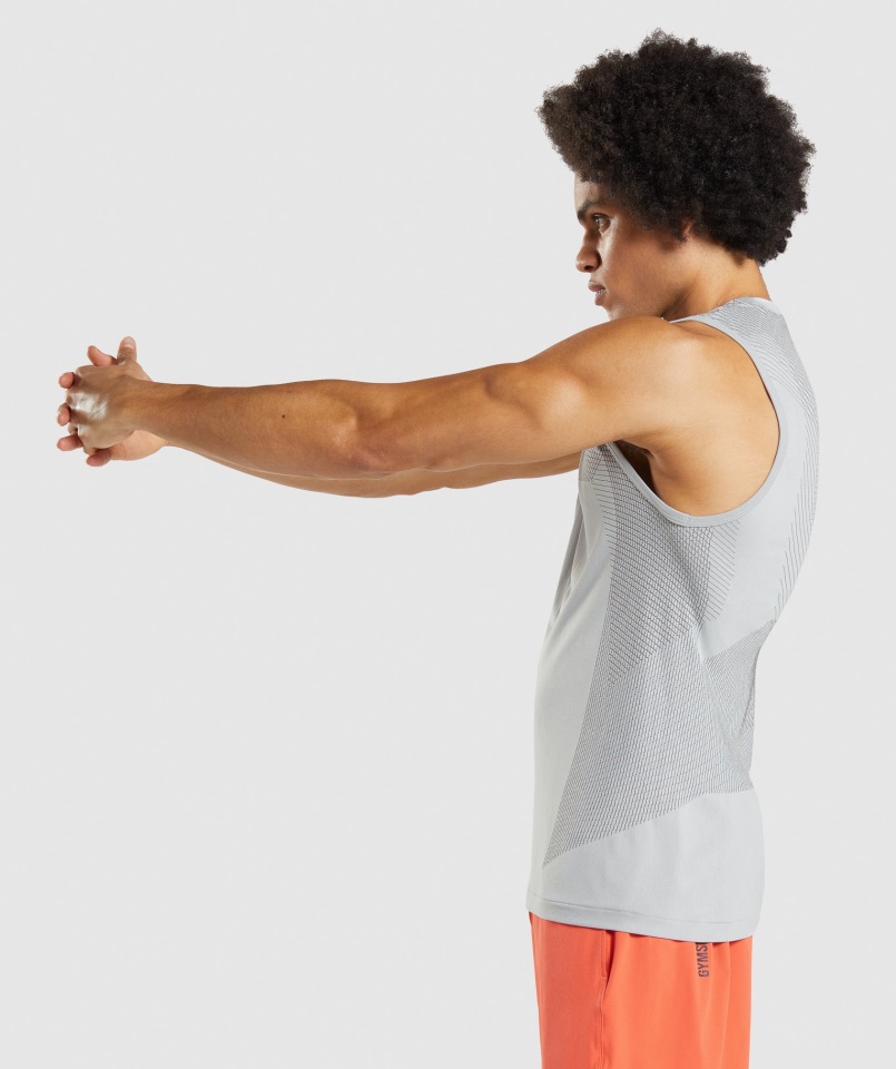 Apex Tanque Sin Costuras Gris Claro-gris ónix Gymshark