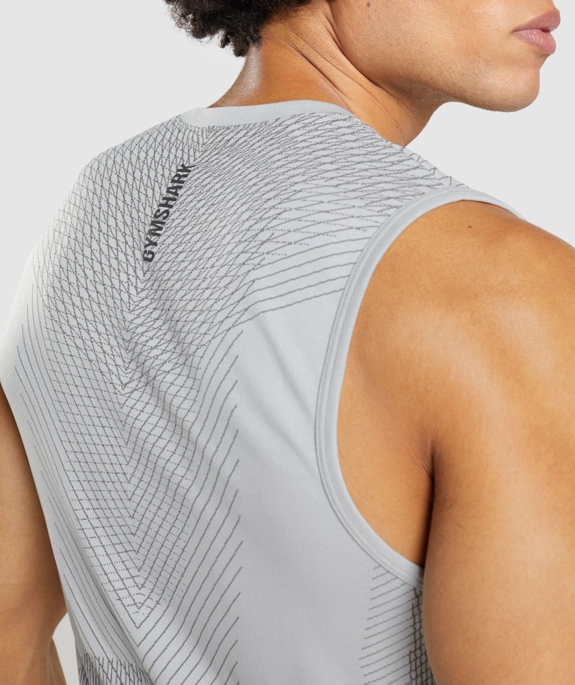 Apex Tanque Sin Costuras Gris Claro-gris ónix Gymshark