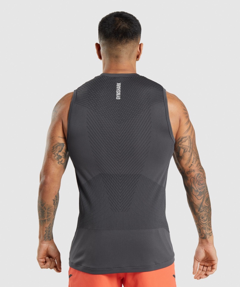 Apex Tanque Sin Costuras ónix Gris-negro Gymshark