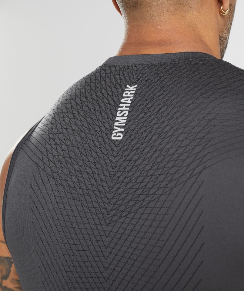 Apex Tanque Sin Costuras ónix Gris-negro Gymshark