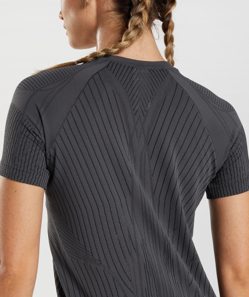 ápice Top Sin Costuras ónix Gris-negro Gymshark