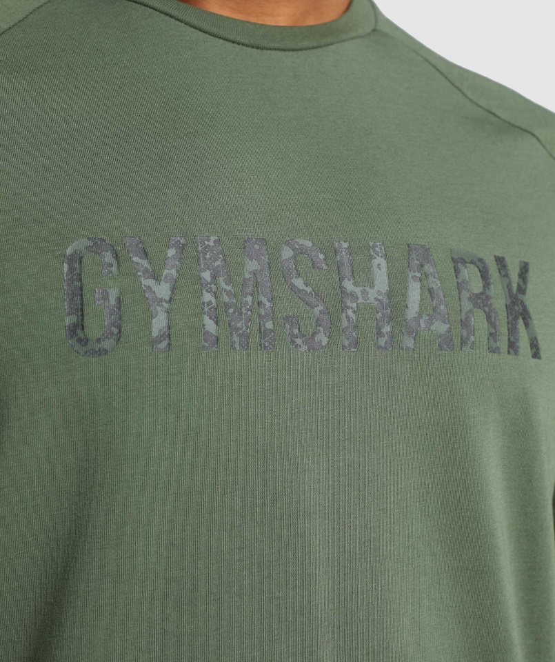 Camiseta Apollo Camo Camo Verde Gymshark