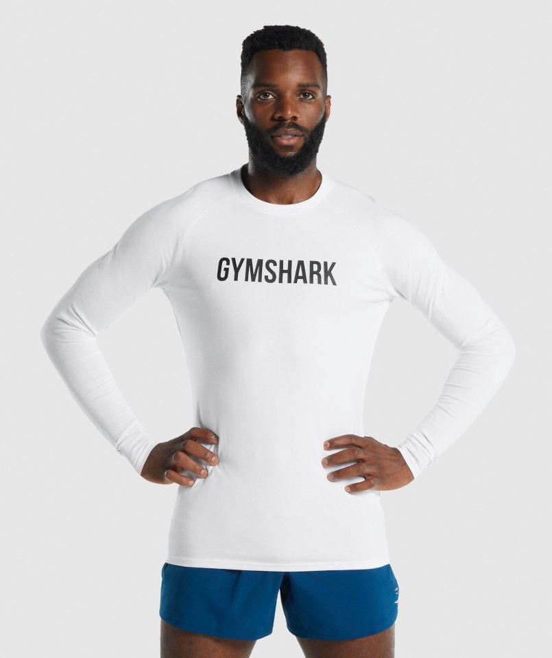Camiseta Apollo Manga Larga Blanca Gymshark