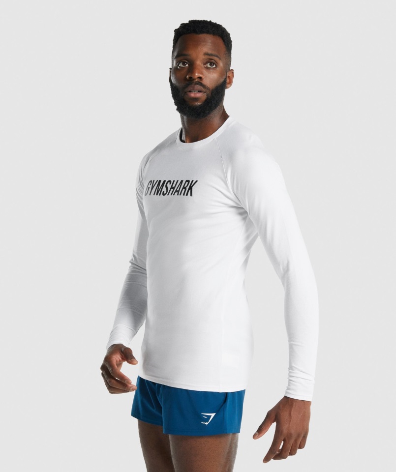 Camiseta Apollo Manga Larga Blanca Gymshark