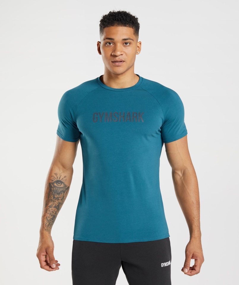 Camiseta Apollo Gymshark Azul Atlantico