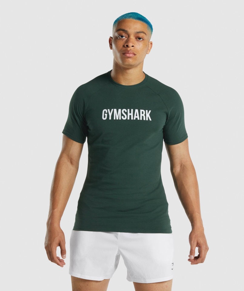 Camiseta Apollo Gymshark Verde Oscuro
