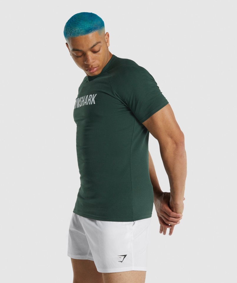 Camiseta Apollo Gymshark Verde Oscuro