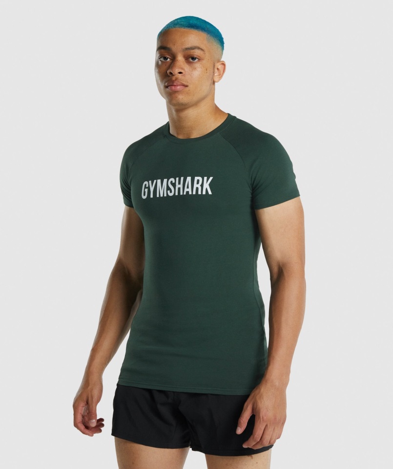 Camiseta Apollo Gymshark Verde Oscuro