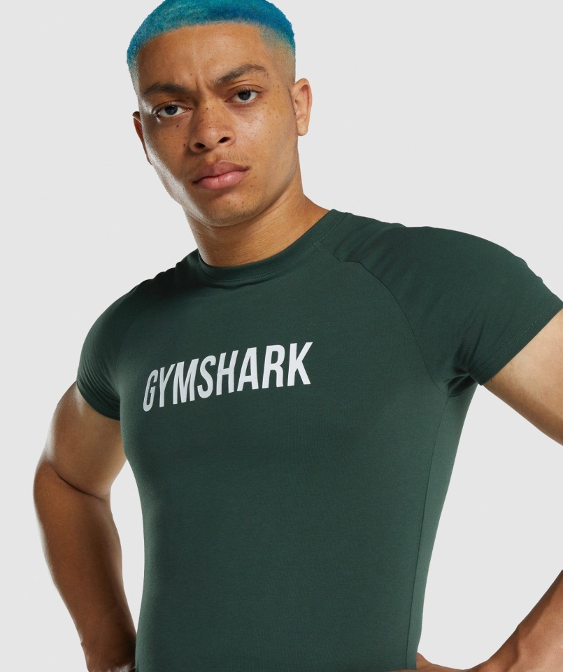 Camiseta Apollo Gymshark Verde Oscuro