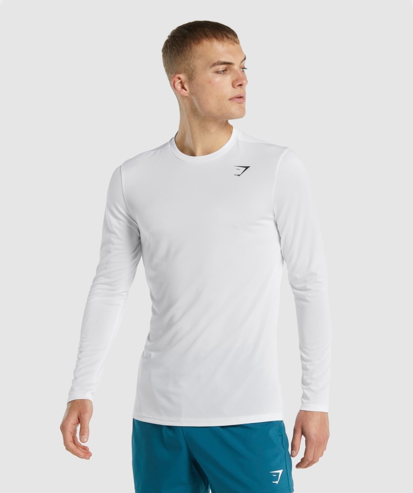 Llegada Camiseta Manga Larga Blanca Gymshark