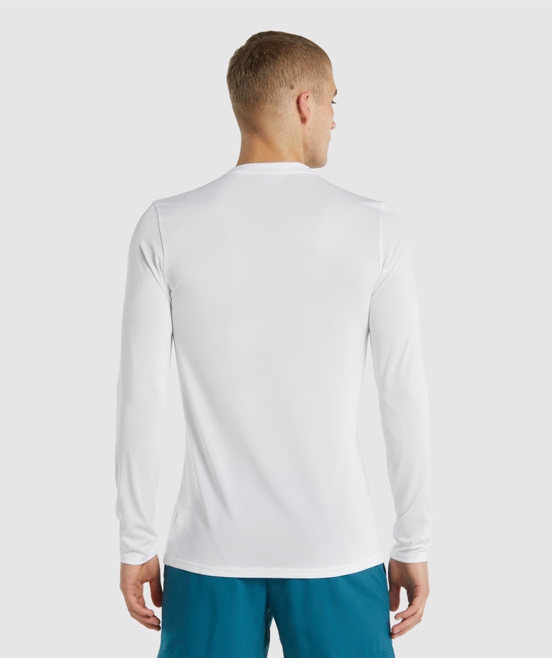 Llegada Camiseta Manga Larga Blanca Gymshark