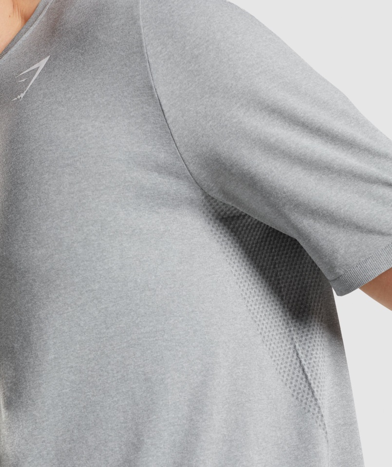 Llegada Camiseta Sin Costuras Gymshark Gris