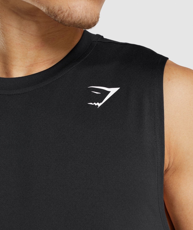 Llegada Camiseta Sin Mangas Gymshark Negro