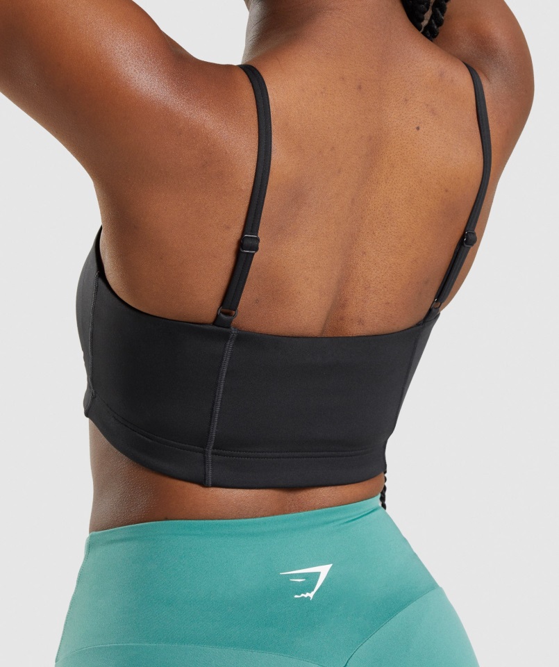 Sujetador Deportivo Bandeau Negro Gymshark