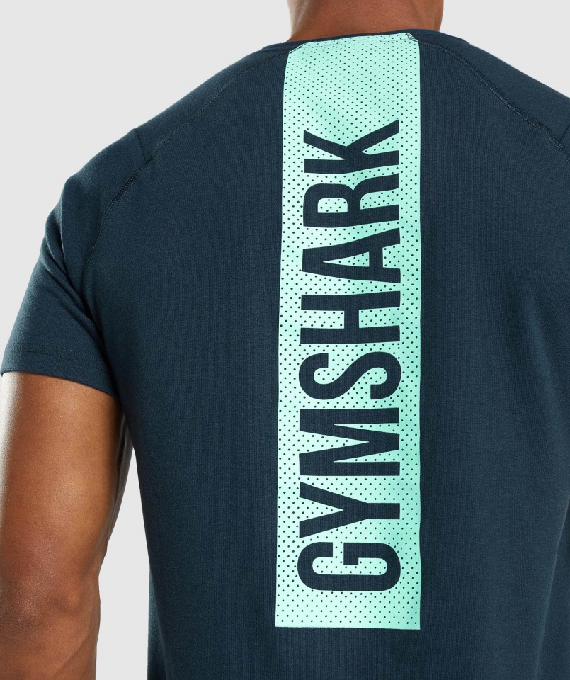 Camiseta Atrevida Gymshark Azul Marino