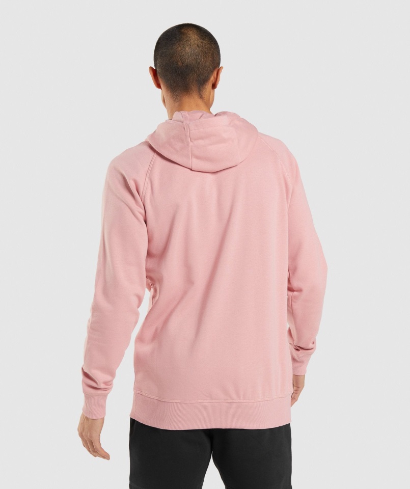 Sudadera Con Capucha Central Rosa Gymshark
