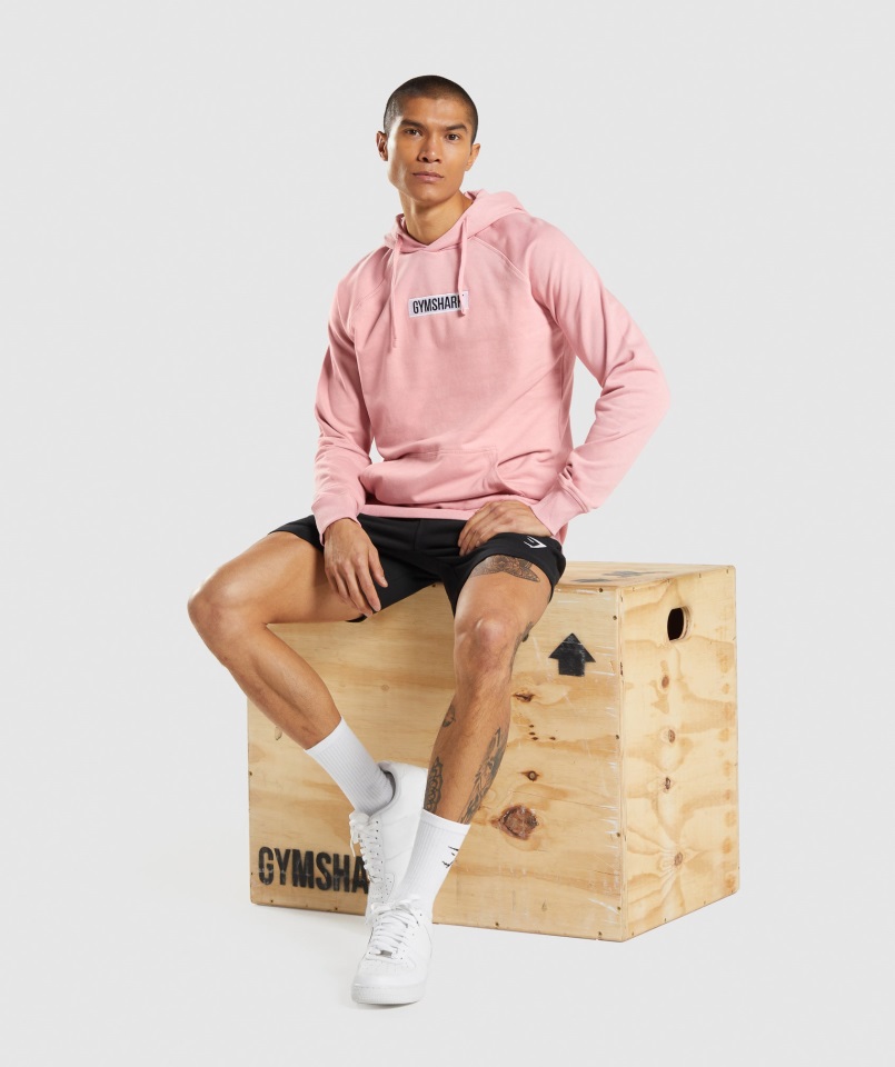 Sudadera Con Capucha Central Rosa Gymshark