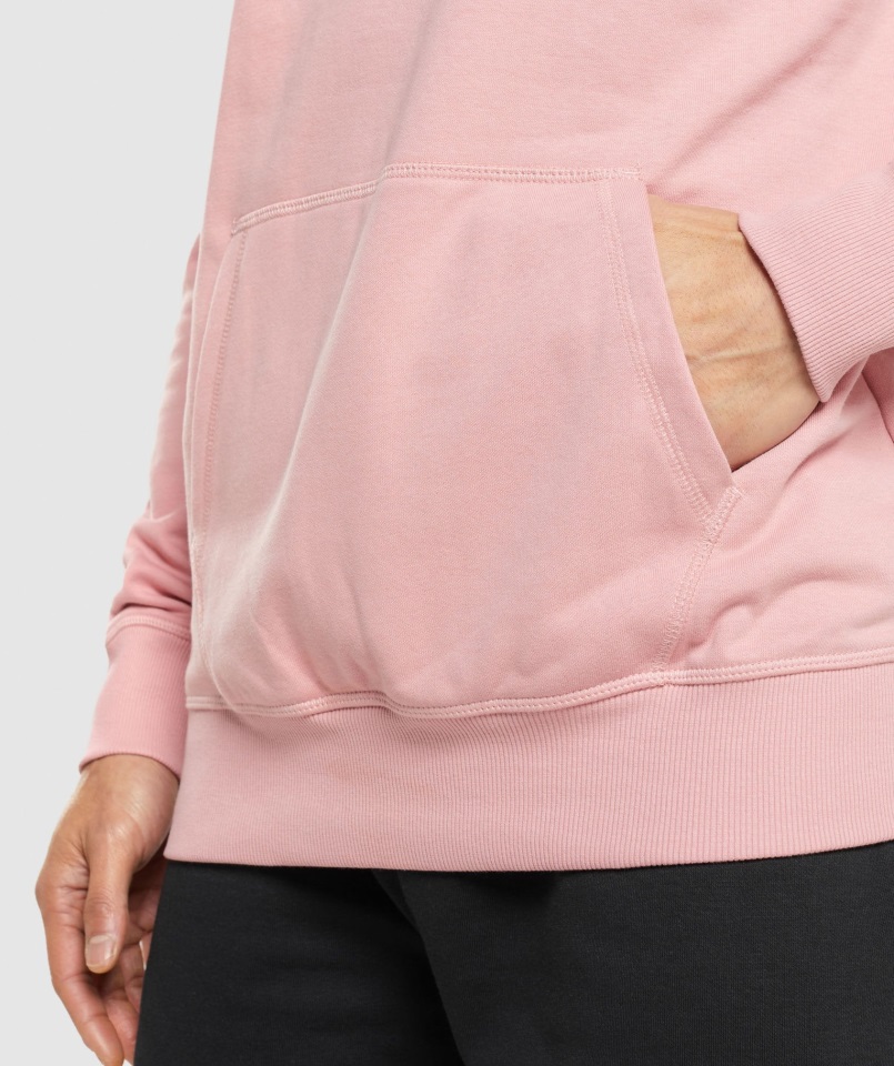 Sudadera Con Capucha Central Rosa Gymshark
