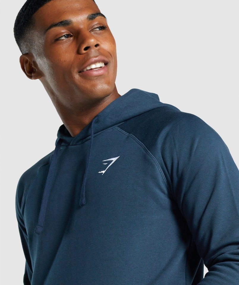 Sudadera Con Capucha Y Escudo Gymshark Azul Marino