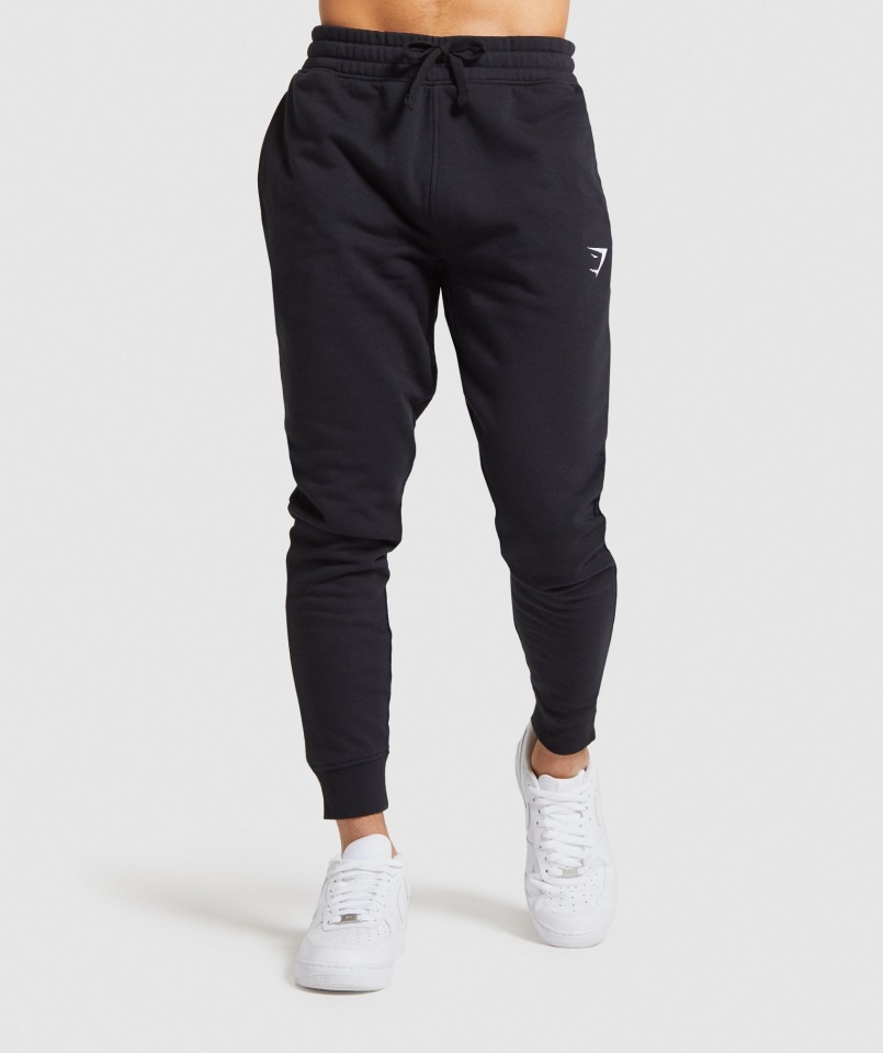 Joggers Con Escudo Gymshark Negro