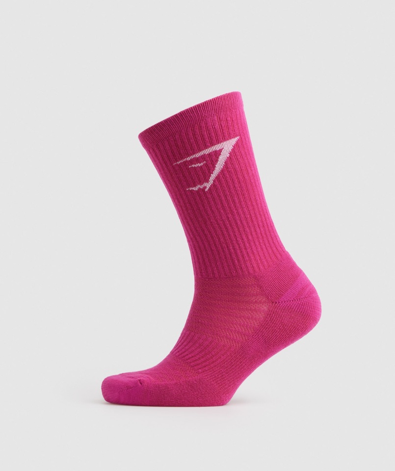 Paquete De 3 Calcetines De Tripulación Magenta Rosa-blanco-rosa Dulce Gymshark