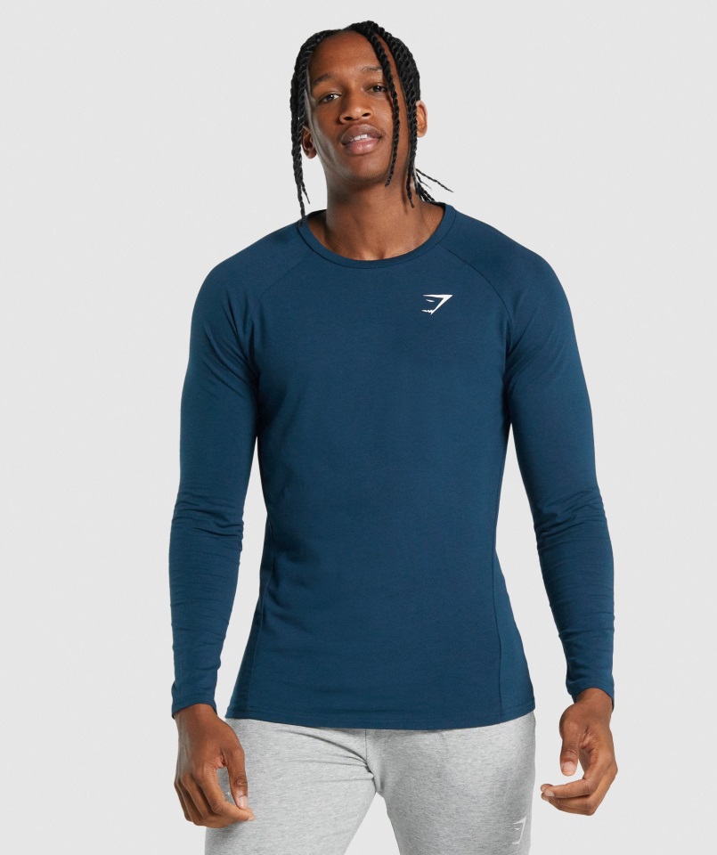 Camiseta Manga Larga Critical 2.0 Azul Marino Gymshark