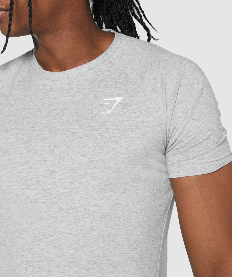 Camiseta Critical 2.0 Gris Claro Jaspeado Gymshark