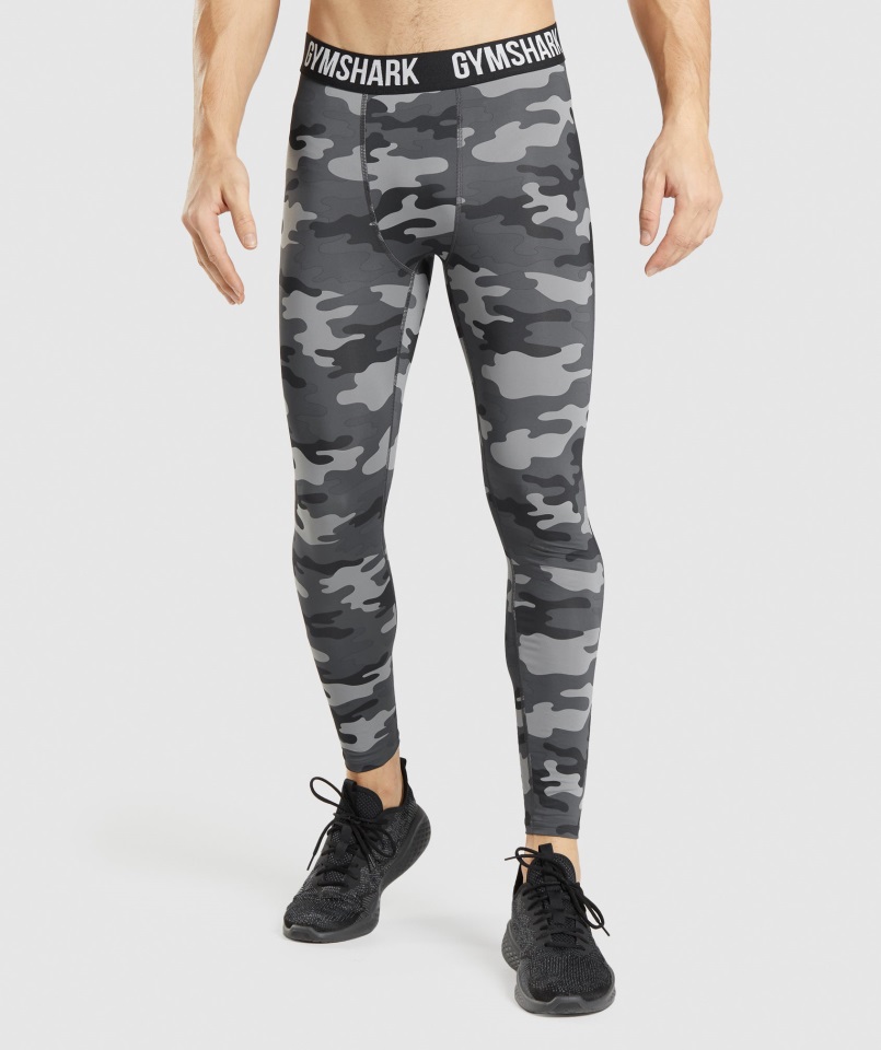Leggins Element Baselayer Estampado Gris Gymshark