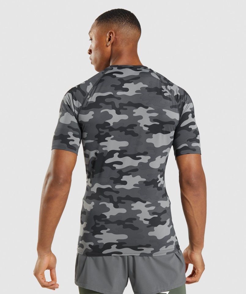 Camiseta Element Baselayer Camo Grey Print Gymshark