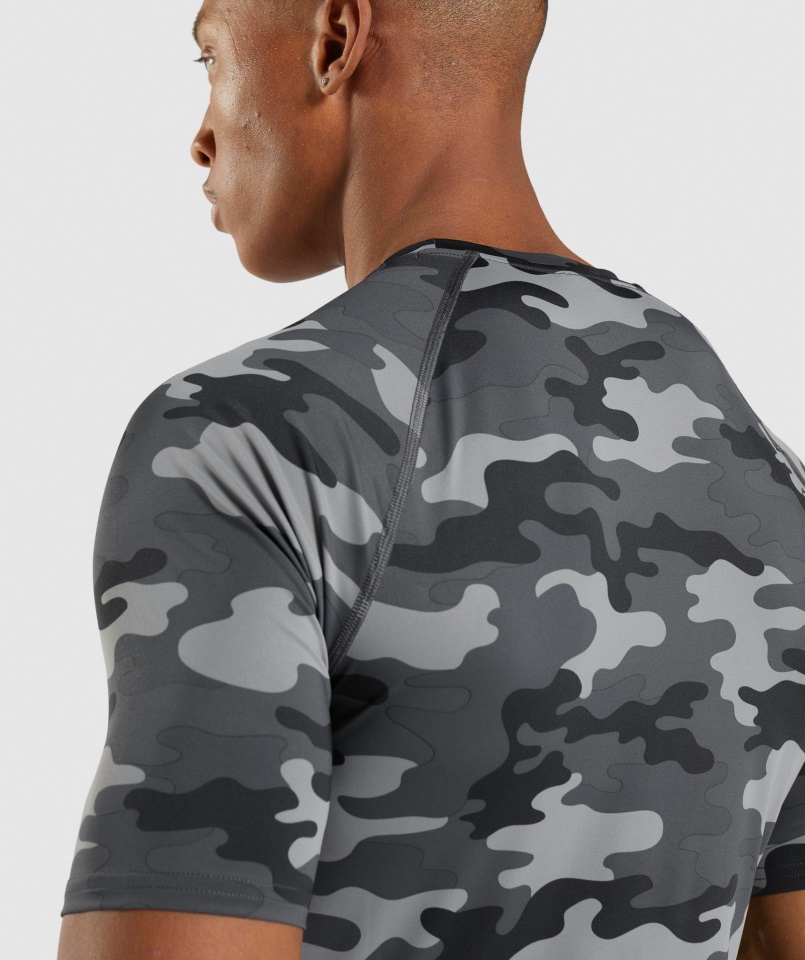 Camiseta Element Baselayer Camo Grey Print Gymshark