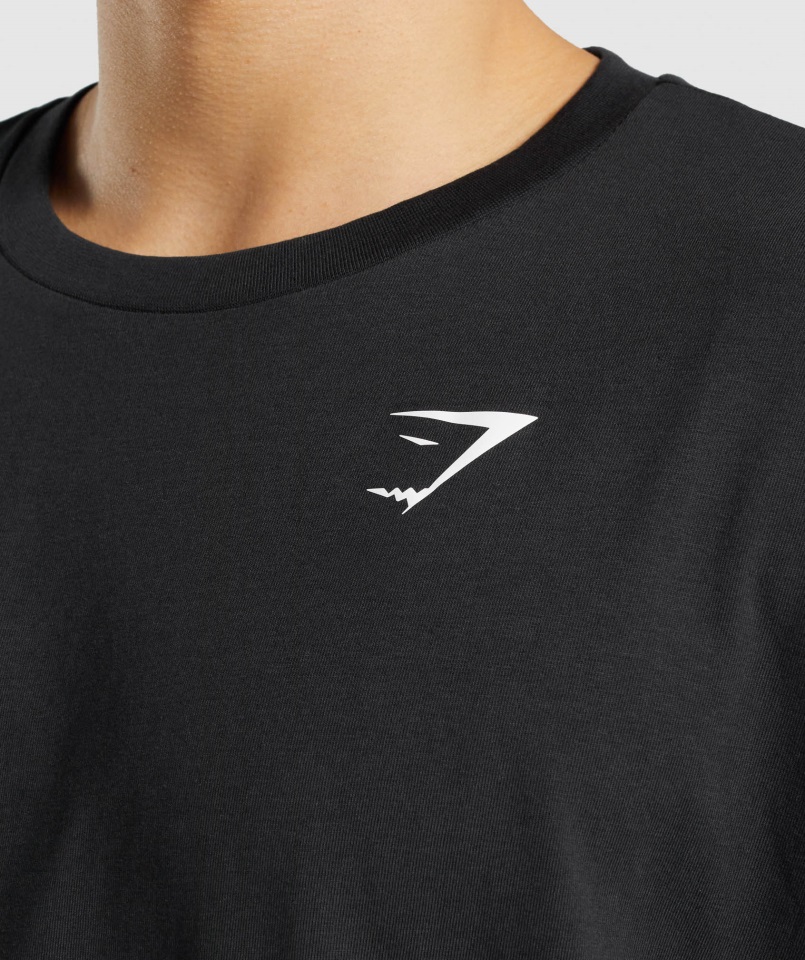 Camiseta Extragrande Esencial Gymshark Negro