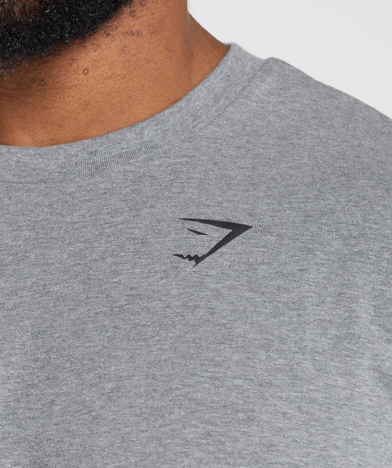 Camiseta Extragrande Esencial Carbón Jaspeado Gymshark