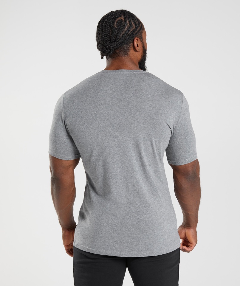 Camiseta Esencial Gris Carbón Jaspeado Gymshark